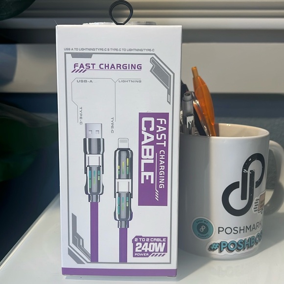 2-in-1 Fast Data Cable  Charger NIB - Picture 2 of 6